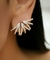 Brinco Earcuff cravejado em Zirônias, banhado em ouro 18k e Ródio Branco - comprar online