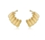 BRINCO EAR CUFF DOURADO LISO BANHO EM OURO 18K