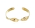 BRACELETE DOURADO LISO BANHO OURO 18K