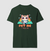 camiseta masculina verde com estampa de um gato fofo, segurando um arco-íris e a frase "PET ME IF YOU CAN".