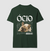 Camiseta com estampa de um bulldog e a palavra "Ócio".