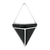 Vaso de Parede Triangular Preto e Branco - Suporte Aramado