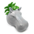 Vaso de Parede Cachepot Hipopótamo Cinza Cerâmica na internet
