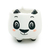 Vaso Cachepô em Cerâmica Panda - Branco Pequeno MD1