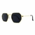 Óculos de Sol Octagonal Preto com Dourado na internet