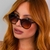 Óculos de Sol Trindade Marrom Degradé - comprar online