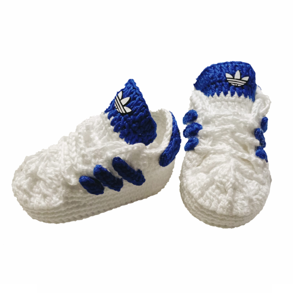 Tenis adidas tejidos a crochet para fashion bebe