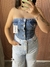 cropped jeans corset - comprar online