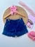 Short e Short saia jeans infantil com lycra