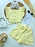 Conjunto Infantil Short saia + Cropped ou Macaquinho em LINHO - loja online