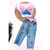 CALÇA/JAQUETA JEANS PERSONAGENS DISNEY LUXO (Moda blogueirinha) 2 ao 12 - loja online