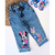 CALÇA/JAQUETA JEANS PERSONAGENS DISNEY LUXO (Moda blogueirinha) 2 ao 12