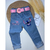 CALÇA/JAQUETA JEANS PERSONAGENS DISNEY LUXO (Moda blogueirinha) 2 ao 12