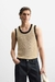 Camiseta tank punto contraste ZARA