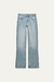 Jeans trf wide leg rotos tiro medio ZARA - CHEQUIA.