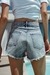 Shorts denim trf curved brillos tiro alto ZARA - comprar online