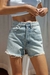 Shorts denim trf strass tiro alto ZARA