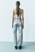 Jeans zw collection relaxed tiro medio foil ZARA - comprar online