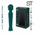 Efectivo: $64.700. ST MASAGEADOR RECARGABLE LUXURY DARK GREEN AV WAND (21 cm x 4,3 cm) - ST-VB-0355