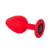 Efectivo: $11.000. SILICONE ANAL PLUG MEDIUM ROJO (8,2 cm x 3,4 cm) - 1956-34R