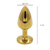 Efectivo: $10.000. GOLDEN STEEL ANAL PLUG SMALL (7 cm x 2,8 cm) - 1956-30 - tienda online