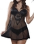 Efectivo: $35.000. BABYDOLL TRANSPARENTE CON PUNTILLA Y TAZA ARMADA - B001 - comprar online