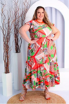 Vestido Floral na Malha Fluity