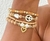 Conjunto de Pulseiras e Brinco Miçanga Paz e Amor Nude - comprar online