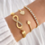 Conjunto trio de pulseiras amor infinito