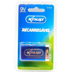 Kit 2 Baterias Recarregável 9 Volts Knup 9v 450mah Original - loja online