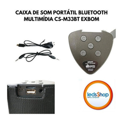 CAIXA DE SOM BLUETOOTH MULTIMIDIA EXBOM CS-M33BT - Leds Shop