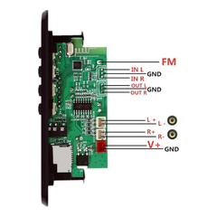 Placa P/ Amplificador - Modulo Usb Mp3 Bluetooth Muda Pasta - Leds Shop