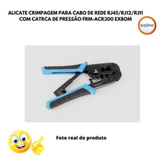 Alicate De Crimpagem Cabo De Rede Rj45 Rj11 Rj12 C/ Catraca na internet