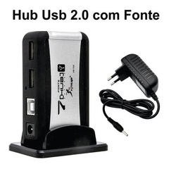 Hub Usb 2.0 Adaptador 7 Portas Pc Notebook 480 Mbps Extensão - comprar online