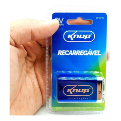 Kit 2 Baterias Recarregável 9 Volts Knup 9v 450mah Original - comprar online