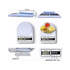 Balança Digital De Cozinha Alta Precisão 10kg Dieta Nutrição Capacidade máxima 10 kg Cor Branco - Leds Shop