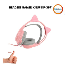 Fone de ouvido over-ear gamer Knup KP-GA04 com luz LED - comprar online