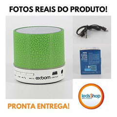 CAIXA DE SOM BLUETOOTH COM ILUMINARIO DE LED RGB EVENTO E FESTA CRACKELADO EXBOM CS-A12BT