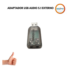 Placa Adaptador De Som Usb 5.1 Canais 3d Adaptador Áudio Pc - comprar online