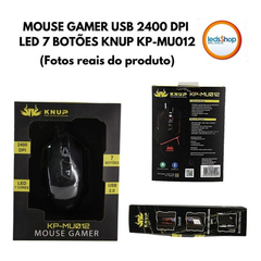 MOUSE GAMER USB LED PARA COMPUTADOR PC NOTEBOOK - MARCA: KNUP REF: KP-MU012 - Leds Shop