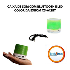 Imagem do CAIXA DE SOM BLUETOOTH COM ILUMINARIO DE LED RGB EVENTO E FESTA CRACKELADO EXBOM CS-A12BT