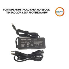 Fonte carregador para Notebook Lenovo 20V x 3.25A KP-538 Knup - loja online