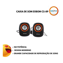 CAIXA DE SOM 2.0 PARA PC EXBOM CS-89 - comprar online