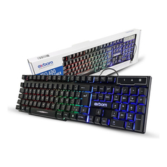 Experiência Gamer Elevada: Teclado Semimecânico Multimídia RGB ABNT2 Exbom BK-151C - Padrão Brasileiro