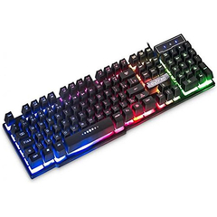 Teclado Gamer Exbom Bk-151c Qwerty Português Brasil Cor Preto Com Luz Rgb