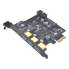 Adaptador PCI Express Hub USB 3.0 Tipo C | PCI-E USB 3.2 Gen1 | Controlador Riser Cards - loja online