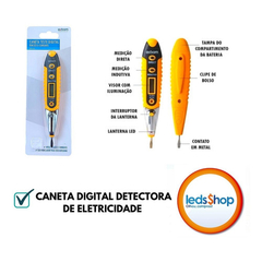 Caneta Detectora Tensao Digital De Polaridade Elétrico Teste - Leds Shop