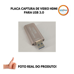 Placa De Captura De Áudio E Vídeo Hdmi Usb 3.0 1080p-- 60fps - comprar online