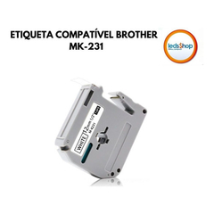 Fita Compatível Brother MK231 M-K231 M231 M-231 para Impressoras PT-70 e PT70