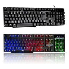 Teclado Gamer Exbom Bk-151c Qwerty Português Brasil Cor Preto Com Luz Rgb - comprar online